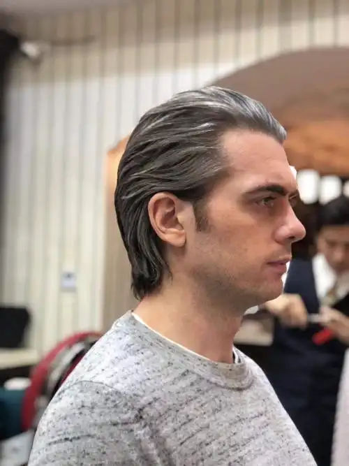 男士长发背头_小红书