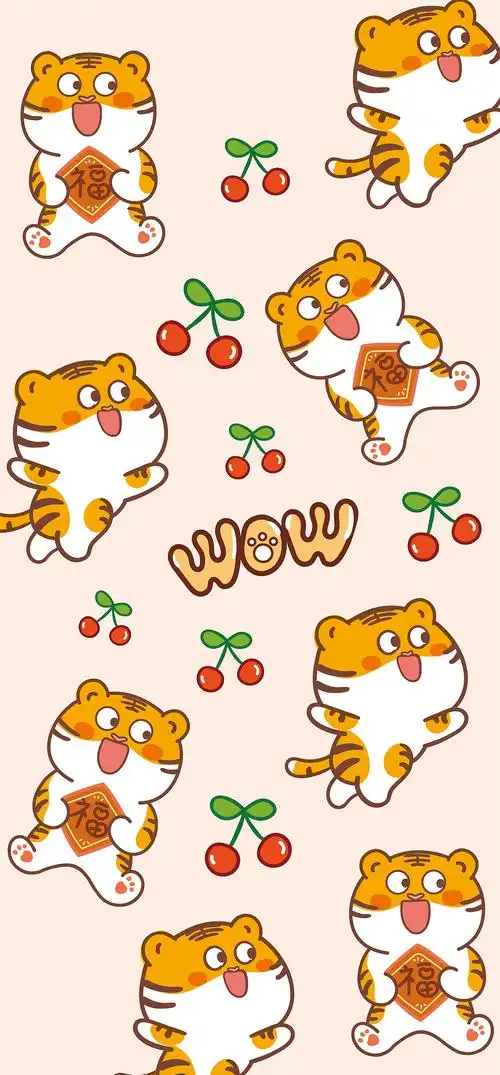 ip虎萌萌卡通形象插画设计表情包海报包装头像壁纸