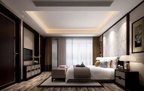 江南水乡新中式风格卧室效果图效果图_2019装修案例图片-东易日盛装饰