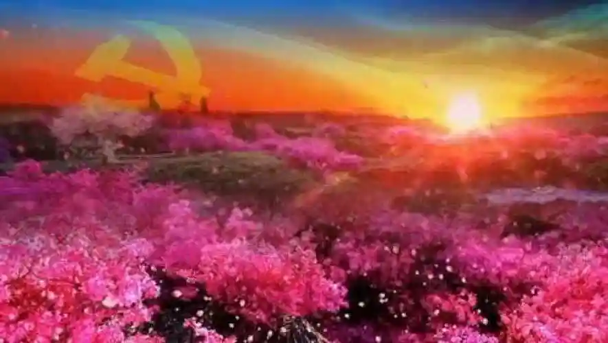 映山红 红歌主旋律 十送红军长征抗战大屏幕led舞台演出背景4k视频