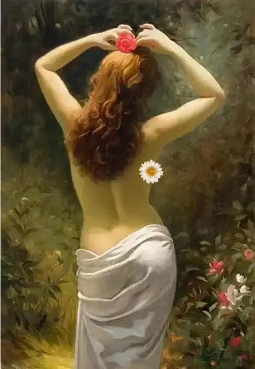 美女人体画皮肤白身材好娇媚又动人