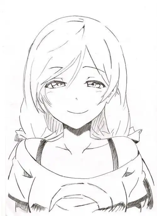 铅笔画与彩铅画适合初中生画的简笔画 第1页彩铅动漫人物简笔画100张