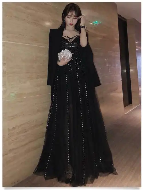 黑色明星同款晚礼服