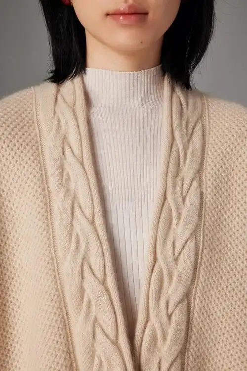 秋冬新款法式休闲百搭外套慵懒女士羊毛宽松加厚针织开衫披肩保暖