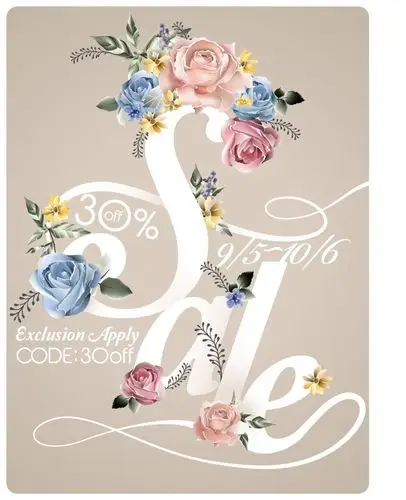 简约创意打折海报