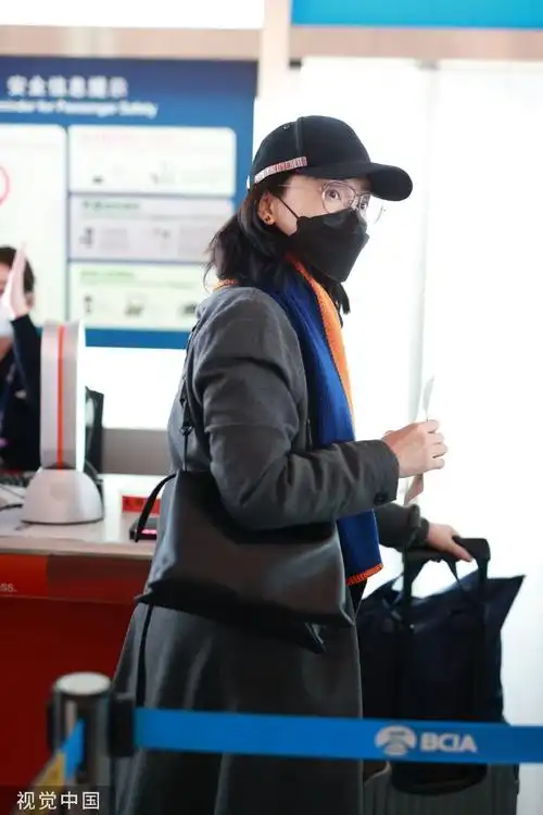 组图:陈数长款大衣现身机场 拼色围巾靓丽吸睛_高清图集_新浪网