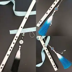 玉笛白玉吹汉服笛子器古风.吹嘴精品双节竹笛横初学零基础送助吹
