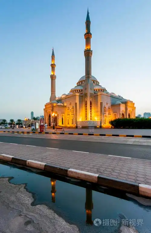阿拉伯联合酋长国努尔清真寺.照片-正版商用图片11i7jh-摄图新视界