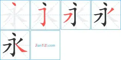 永的介绍:拼音:yǒng是汉语通用规范一级汉字(常用字),此字始见于商代