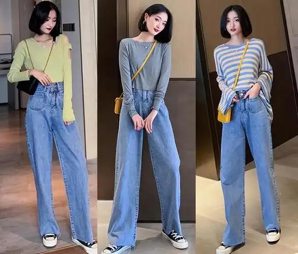 牛仔裤配什么鞋子,蓝色牛仔裤配什么鞋子(会穿的女人都选"牛仔裤")