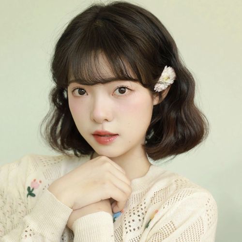 假毛女短发圆脸水波纹羊毛卷全头套自然短卷发假发2022年新款时尚