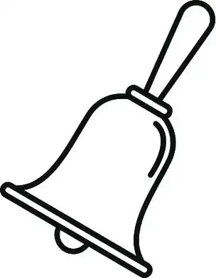 壶铃图标设置矢量图简约圆形震动的警报铃图标通知铃图标.