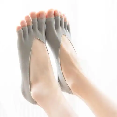 五指袜夏季女士天鹅绒露趾分趾袜子丝袜透气船袜浅口