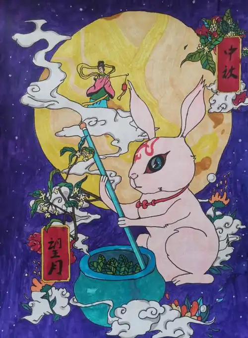 壮丽画卷——琼海市第一小学2019-2020年三～六年级国庆绘画比赛作品