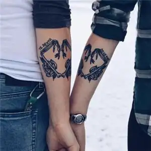 欧美情侣纹身头像