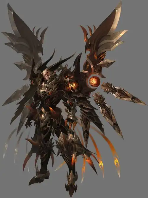 战士盔甲角色原画|资源|花魁小站