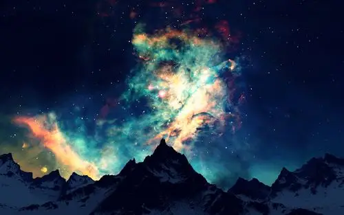 星空美景深邃迷人,绚丽多彩,梦幻般                    壁纸尽