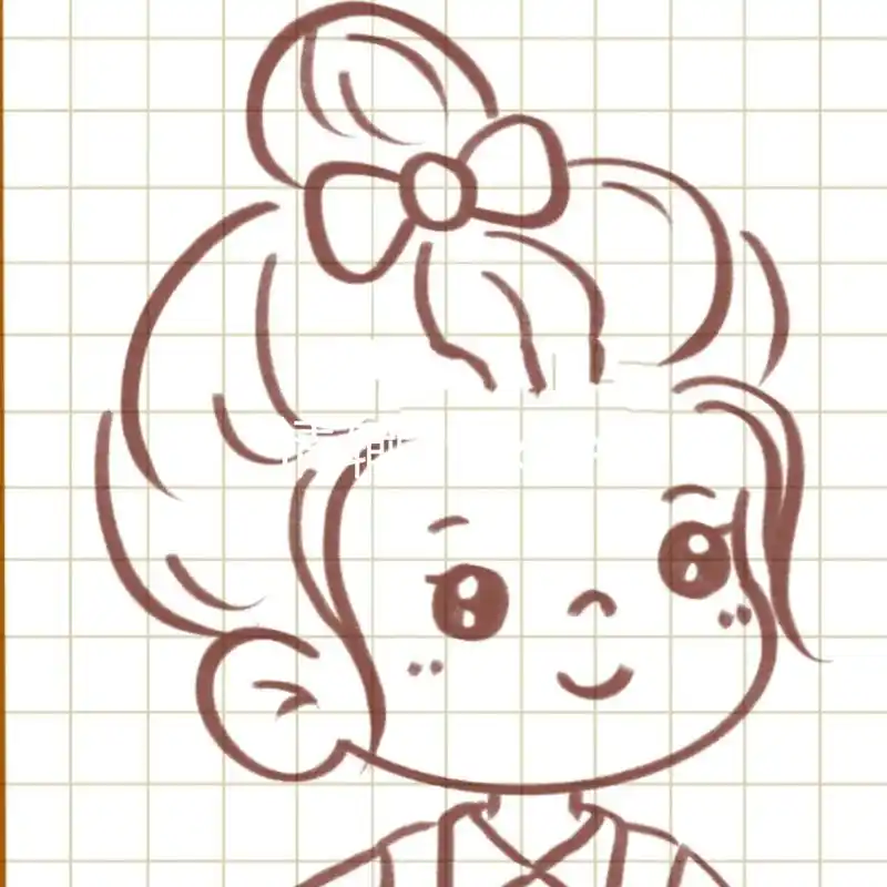 简笔画|可爱简单女孩头像卡通人物手帐过程 零基础绘画|简笔画教程