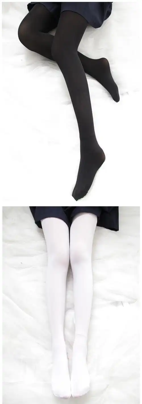 suntek80d天连裤袜白丝黑丝袜日系少女萌萌哒连脚打底裤女夏天黑色80d