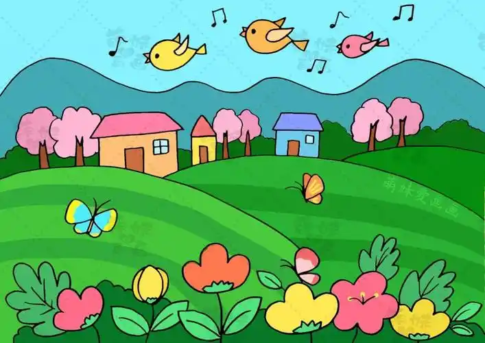 春天手抄报简单漂亮一等奖(10岁～12岁画春天)