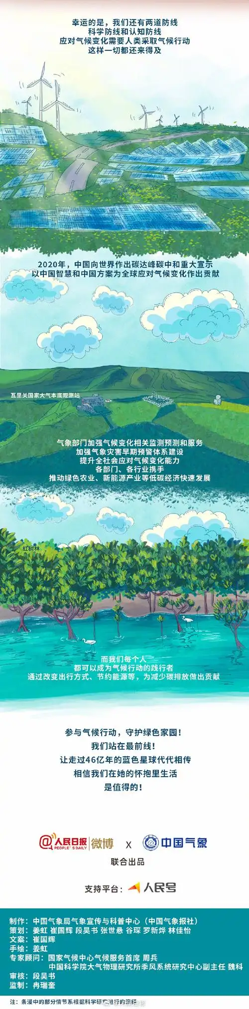手绘穿越46亿年看气候变化##2024年世界气象日