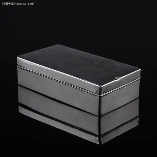 已售232克日本970纯银手工錾刻工笔山水风景纹台式烟盒