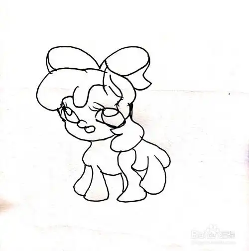 小马宝莉系列之彩虹小马苹果丽丽简笔画