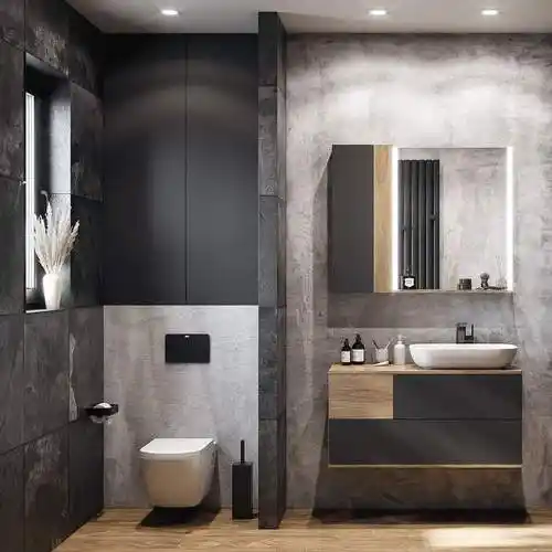 现代风浴室,高级的电影风格