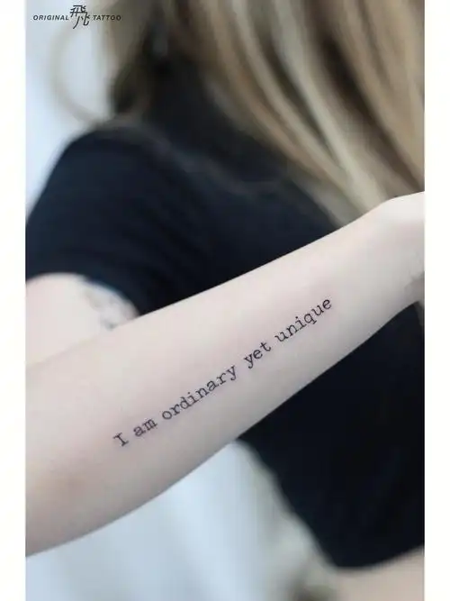 清新北京纹身我平凡但独一无二