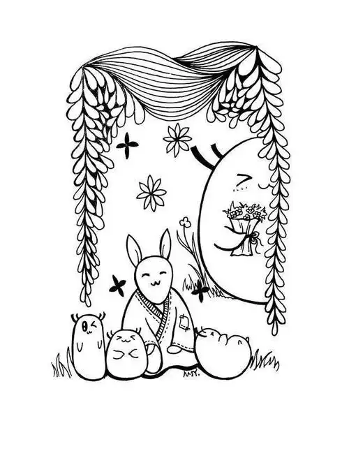 一支笔就可以画一朵精致的小花!线条越画越开心