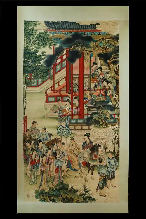 宋代"刘松年"人物中堂