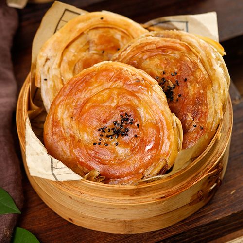 四川军屯锅盔成都手工特产肉锅魁馅饼加热即食零食小吃传统糕点