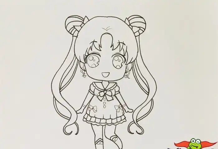 美少女战士猫q版简笔画