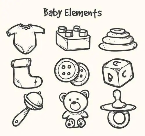 素材分类 矢量生活用品所需点数 0 点 关键词 手绘宝宝玩具矢量图