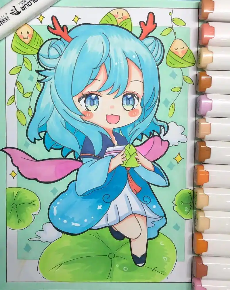 21|100幅 q版动漫女生人物|初级动漫人物|端午节动漫| - 抖音