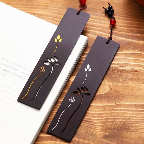 中国风创意木质荷花书签精美古风故宫纪念品送女老师生日文创礼物