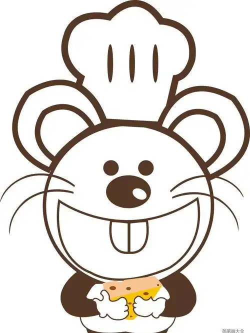 的画法 小老鼠的简笔画简笔画--q版快乐的小老鼠画法可爱老鼠儿童简笔