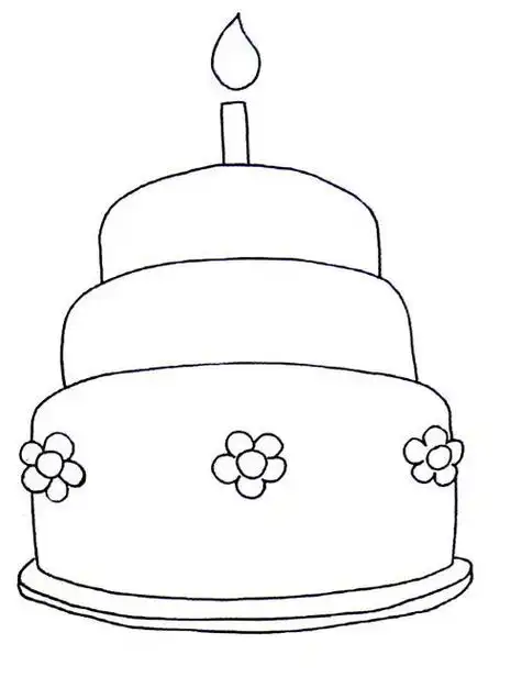 生日蛋糕简笔画 生日蛋糕简笔画图片大全