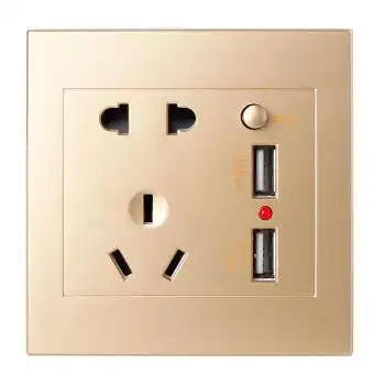 86型开关插座五孔带usb插座批发家用暗装墙壁多孔电源usb充电面板 f2