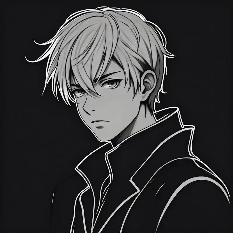 黑白素描头像,霸气冷酷的男生90 今日份黑白素描男生头像分享,霸气