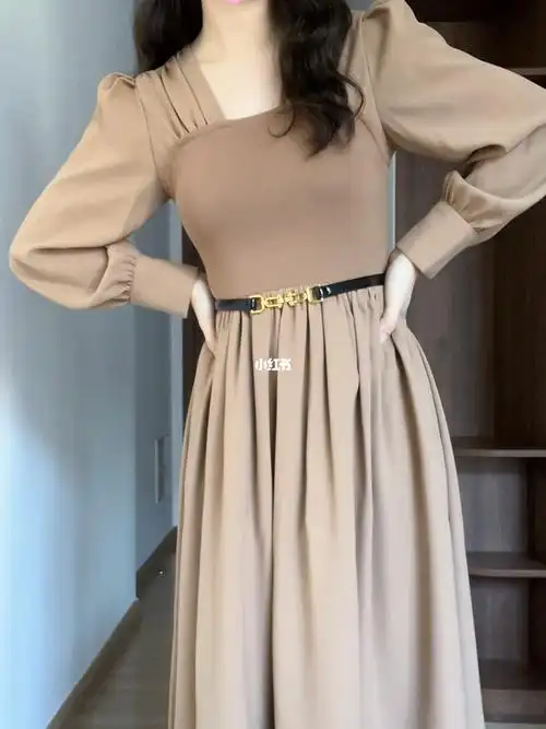 158cm小个子秋季气质连衣裙