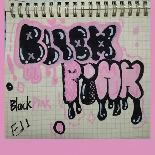 blackpink涂鸦字母