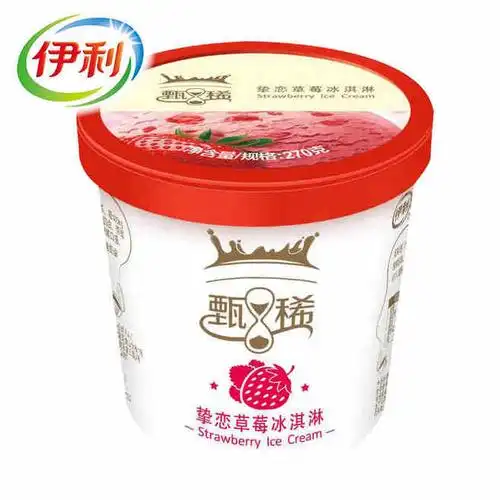 伊利甄稀挚恋草莓冰淇淋270g-tmall.com天猫