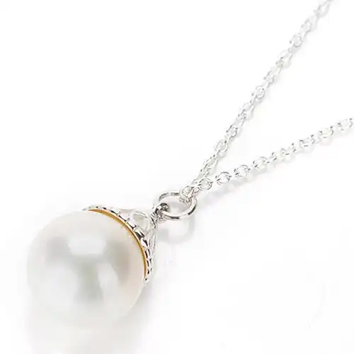 (蒂芙尼)925银珍珠项链 银色 均码