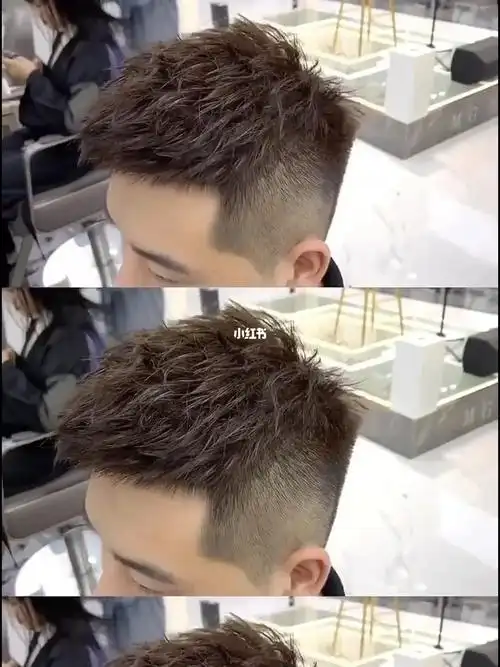 飞机头出门5分钟帅气一整天锡纸烫摩根烫烟花烫纹理烫钢夹烫发型96