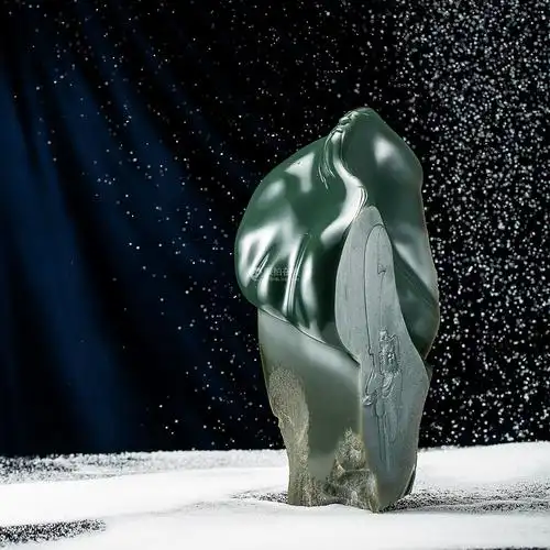 王一卜 青玉英雄摆件