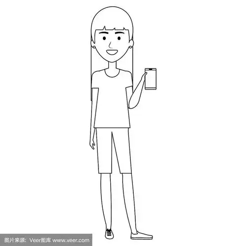 女人,性格,电话机,绘画插图,仅成年人