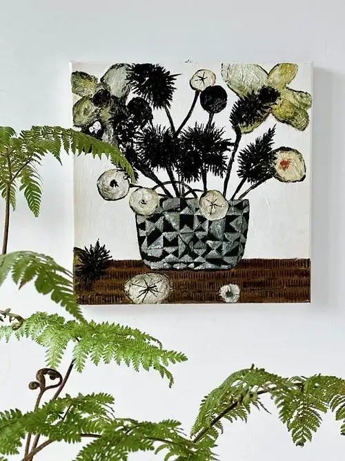 小幅的综合材料装饰画