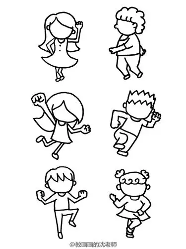 超全的卡通人物简笔画
