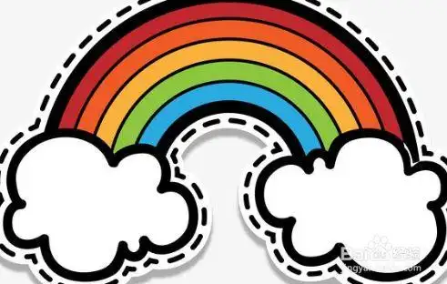 可爱风的彩虹图案,非常适合装饰.